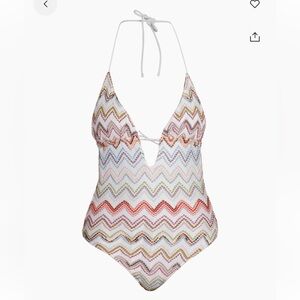 Missoni Textured Stripe One-Piece Swimsuit 40